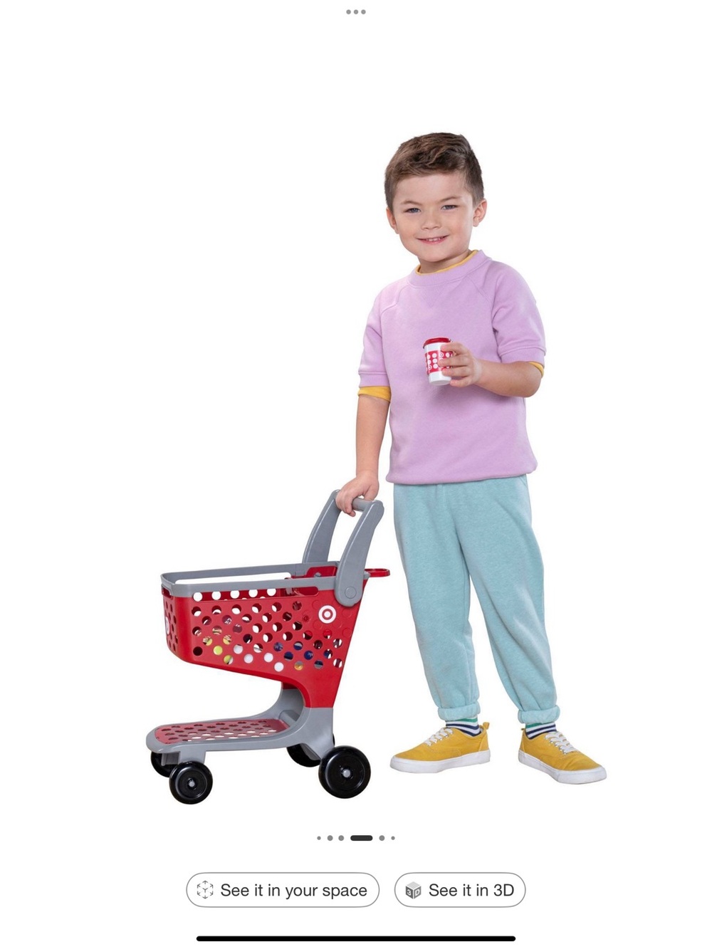 Target Kids Play Grocery Shopping Cart Toy - Red & Gray - Picture 5 of 6